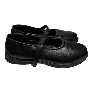 Footsmart Black Leather Mary Jane Margaret Comfort Shoes Womens Size 12